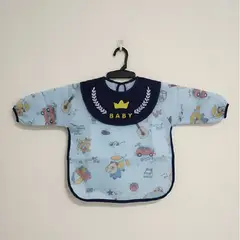 GENERICO - Mandil Babero Manga Larga para Niños 6 meses a 3 años