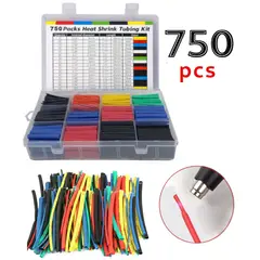 GENERICO - 750 Tubos Termo retráctil termo encogibles Aislante Cable Eléctrico