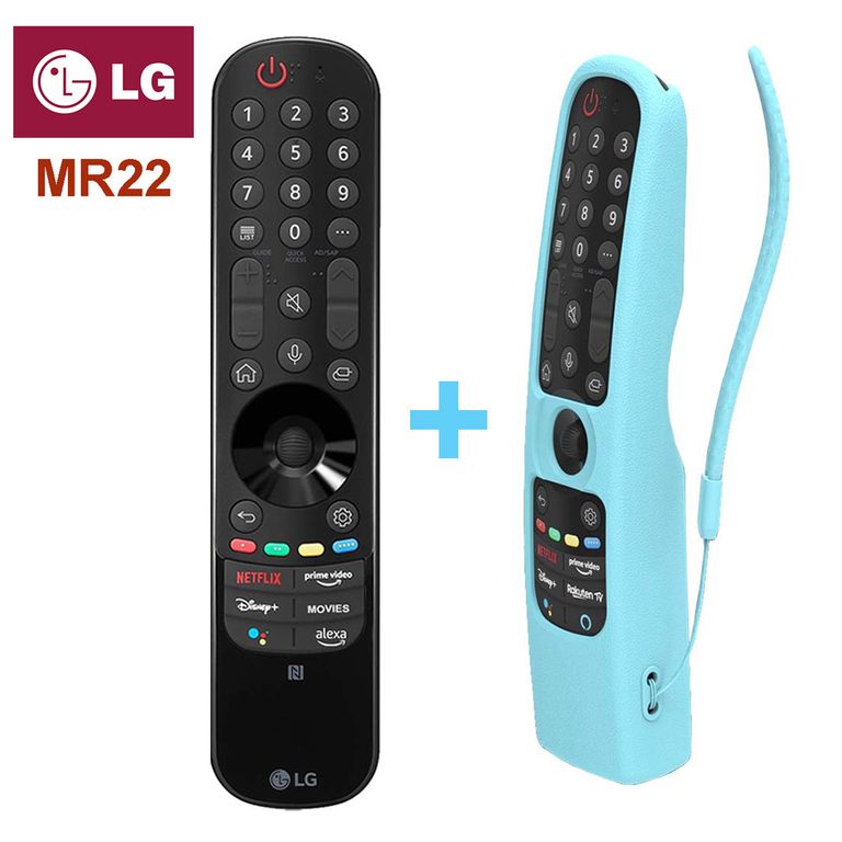 Control Magic Remote MR22 + Funda Celeste Fosforescente