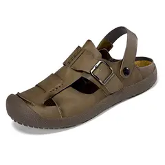 TIOZONEY - Sandalias de playa para hombre-Marrón