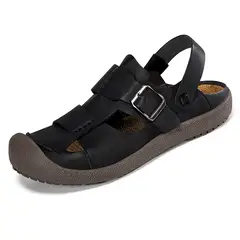 TIOZONEY - Sandalias de playa para hombre-Negro