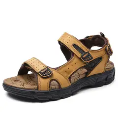 TIOZONEY - Sandalias abiertas para hombre-Amarillo