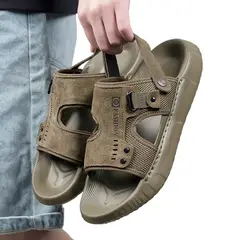 TIOZONEY - Sandalias abiertas para hombre-Verde