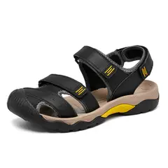 TIOZONEY - Sandalias abiertas para hombre-Negro