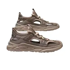 TIOZONEY - Sandalias abiertas para hombre-Marrón