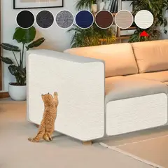 GENERICO - RASCADOR ADHESIVO DE MUEBLES PARA GATOS - BLANCO HUESO