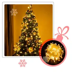 ARTEZA - Luces para Árbol de Navidad 400 Led amarilla