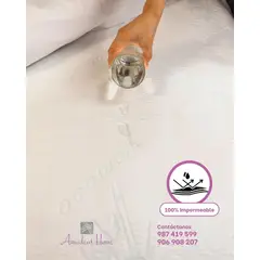 AMADEUS HOME - Protector de Colchón Impermeable dos plazas ¡Bambú Premium