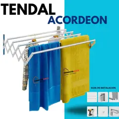 GENERICO - Tendedero de Ropa Plegable Aluminio 100 X 74 X 25