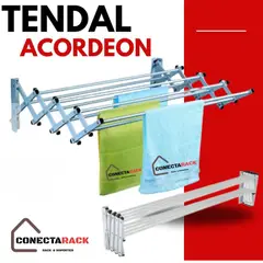 GENERICO - Tendedero De Ropa Acordeon de pared 100X61X22 cm