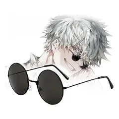 GENERICO - LENTES MONTURA REDONDOS NEGRO DE SOL UNISEX ANIME COSPLAY VINTAGE