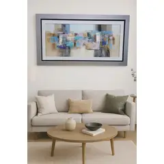 GENERICO - Cuadro Decorativo Metrópolis Azul 64x137 mt