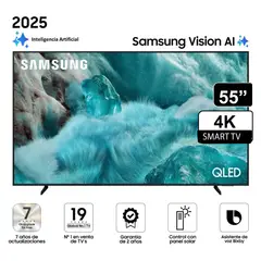 SAMSUNG - Televisor 55” QLED 4K Vision AI Smart TV QN55Q7FAAGXPE