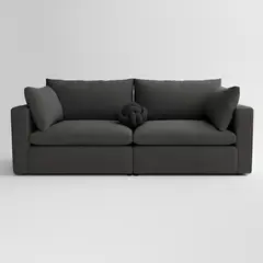 GENERICO - SOFÁ 2 MODULOS FACU - Gris Oscuro