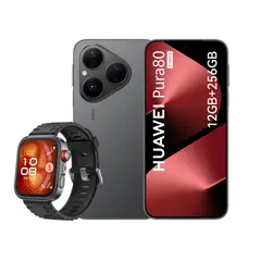 HUAWEI - Smartphone Pura 80 12GB+256GB Negro + Watch Fit 4 Pro