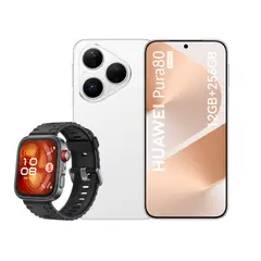 HUAWEI - Smartphone Pura 80 12GB+256GB Blanco + Watch Fit 4 Pro
