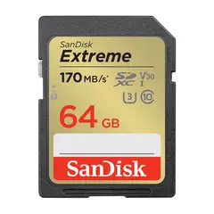 SANDISK - Memoria SD Extreme 64GB - R170mb - W80mb