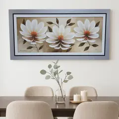 GENERICO - Cuadro Decorativo Blancas Primaveras 64x137 mt