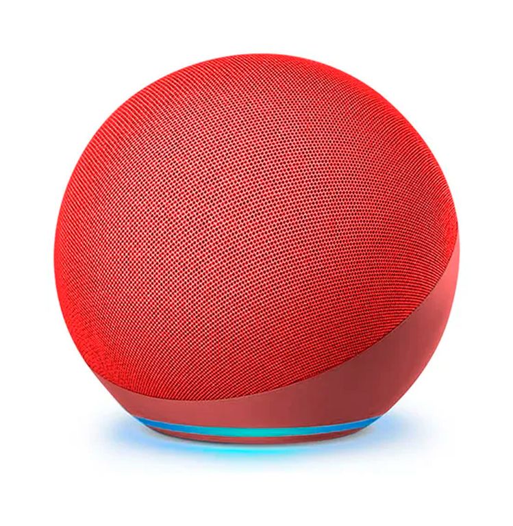 Parlante Inteligente Alaxe Bluetooth Con Comando De Voz Rojo