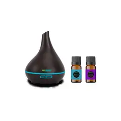 GENERICO - Humificador Difusor + Pack 2 Aceite Esencial De Eucalipto Y Lavanda Biozenze