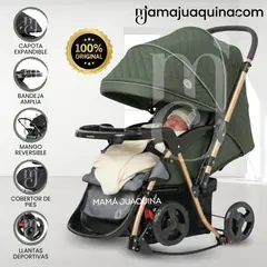 BABY HAPPY - Coche Cuna Mecedora de Lujo «GRAND ROYCE» Green