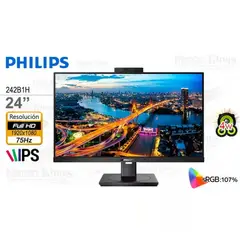 PHILIPS - MONITOR 24 242B1H iPS FHD con WebCam y Parlantes integrado