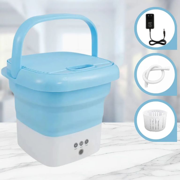 Mini Lavadora Plegable con Centrifugado Color al Azar