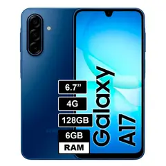 SAMSUNG - Galaxy A17 con IA, 128 GB, 6 GB de RAM, cámara de 50 MP, pantalla 6.7, Azul