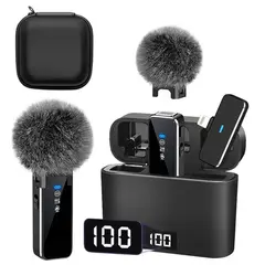 NANOTRON TECHNOLOGIES - Micrófonos Dual K70 Pro Lightning - Peluches, base de carga y estuche