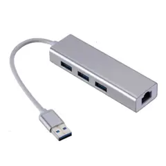 OEM - HUB USB 3.0 RJ45 100MBPS 3 PUERTOS USB-A