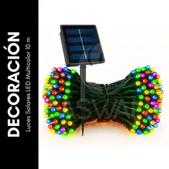 GENERICO - Luces Solares LED Multicolor 10 m