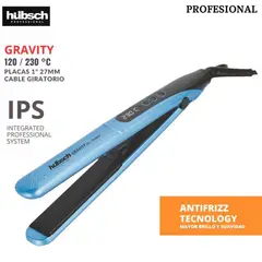 HUBSCH - Plancha de cabello ANTIFRIZZZ TECNOLOGY GRAVITY-Celeste