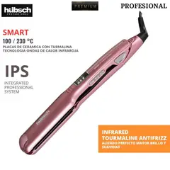 HUBSCH - Plancha de cabello PREMIUM SMART-Rosa metálico