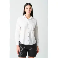 VELEZ - Vélez Camisa Manga Larga Basic Tejido Plano Mujer Blanco