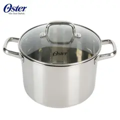 OSTER - Olla de 25cm 757 lts Acero Inoxidable con Tapa Adenmore