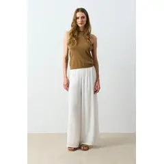 VELEZ - Vélez Pantalón Silueta Palazzo Para Mujer Gael Crema