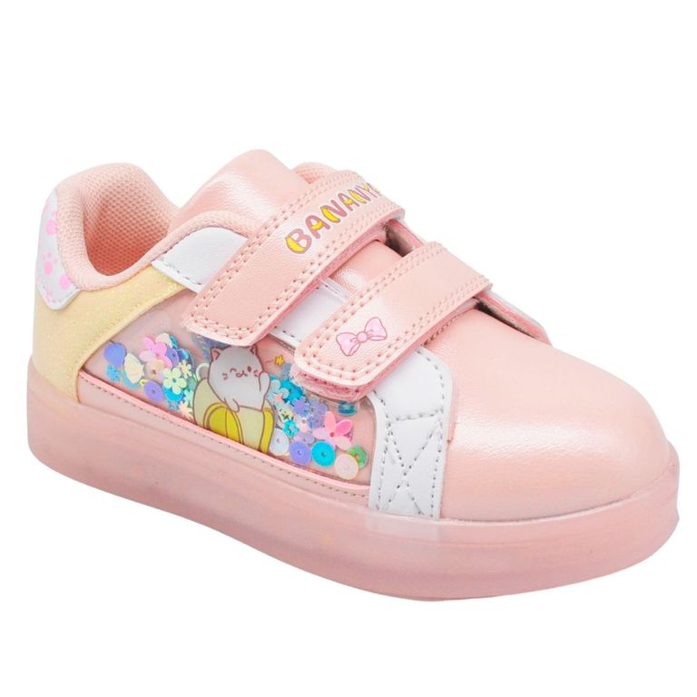 Zapatillas Niña Casual Bananya Gatitos Rosado