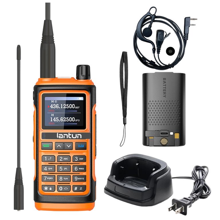 Radio Transmisor UHF Walkie Talkie portatil Inalambrico con Pantalla