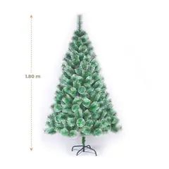 GENERICO - ARBOL DE NAVIDAD PREMIUM VERDE CON PUNTAS NEVADAS 1,80 M.