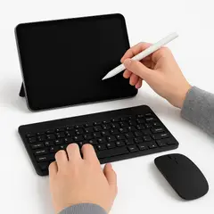 GENERICO - Teclado Con Mouse Bluetooth Inalambrico Para Tablet + Lapiz Universal