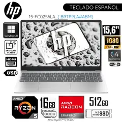 HP - Laptop 15-FC0256LA AMD Ryzen 5 - 7520U 16GB RAM 512GB SSD 15.6" Pulg. FHD Win11