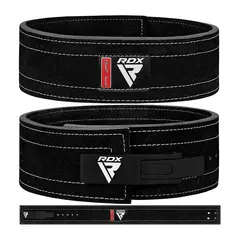 RDX - Cinturón de Cuero para Competencias de Powerlifting Negro- XL