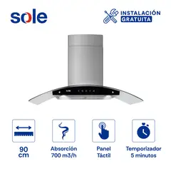 SOLE - Campana Extractora Venus Classic 90Cm Inox 3120TURE84CO