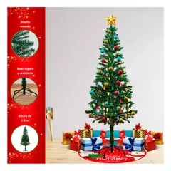 GENERICO - ARBOL DE NAVIDAD VERDE NEVADO 1,80 CM.