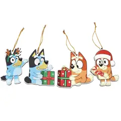 BLUEY - Set de adorno arbol navidad X4 unds 12cm Modelo 3