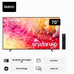 SAMSUNG - Televisor Crystal 70 Smart UHD 4K UN70DU7000G