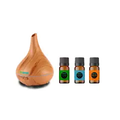GENERICO - Humificador + Pack 3 Aceite Esencial: Menta, Naranja Y Eucalipto Biozenze