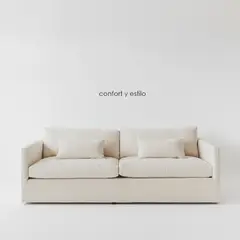 GENERICO - SOFÁ NÓRDICO 3 CUERPOS OSLO - Blanco Hueso