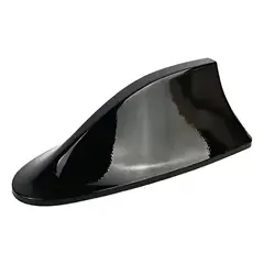 GENERICO - Antena Cola Tiburón Negra con Cable para Auto