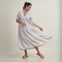 GELSOMINO - VESTIDO LINO BEIGE